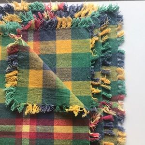 Plaid linen placemats